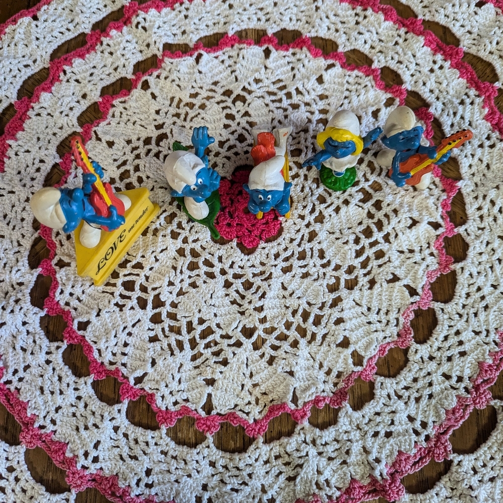 Vintage Smurfs Figurines.